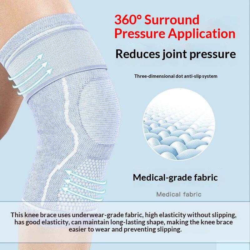 Compression Knee Sleeve - Adjustable Non Slip Compression Knee Support